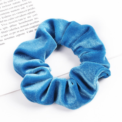Nueva terciopelo dorado mujeres color puro salvaje intestino grueso pelo elástico deportes danza Scrunchie niñas accesorios para el cabello: Lavanda