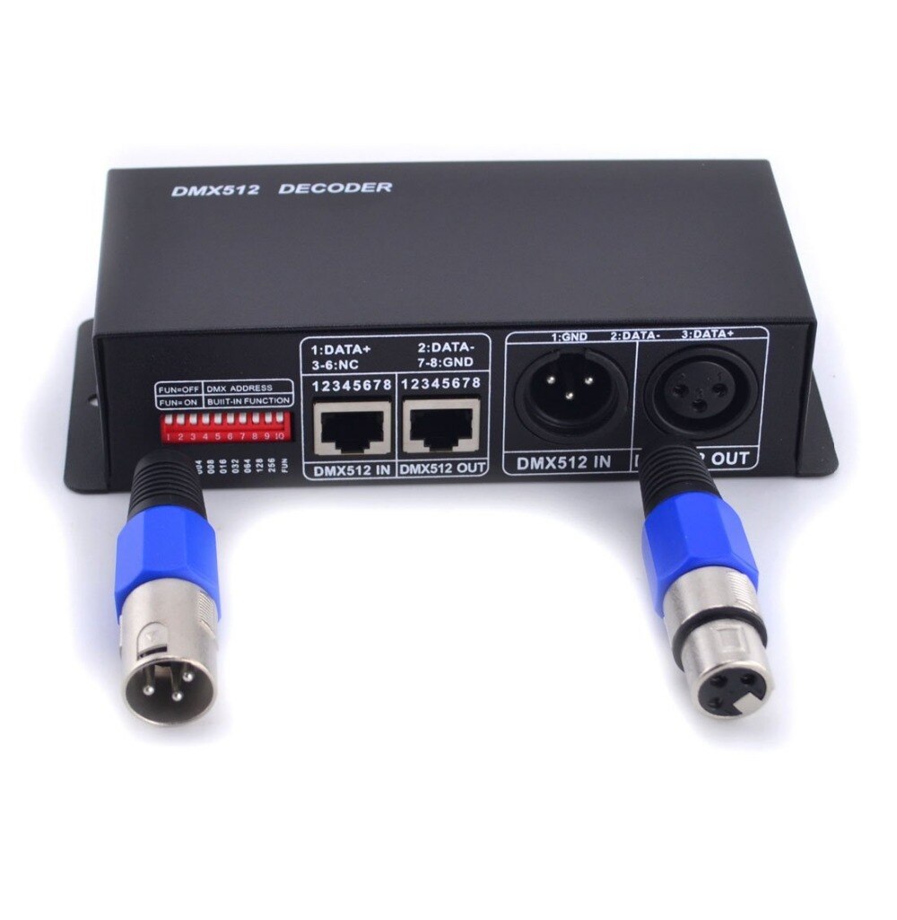 DMX Decoder RGBW LED 4 kanalen 32A led DMX512 Decoder voor RGB, led dmx decoder dmx512 controller DC12-24V