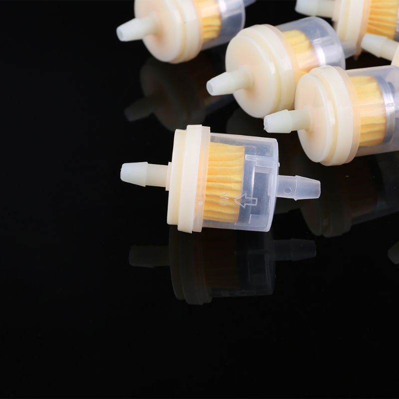 10x 4/25 ''4Mm Slang Motorfiets Scooter Benzine Filter Clear Inline Gas Brandstof