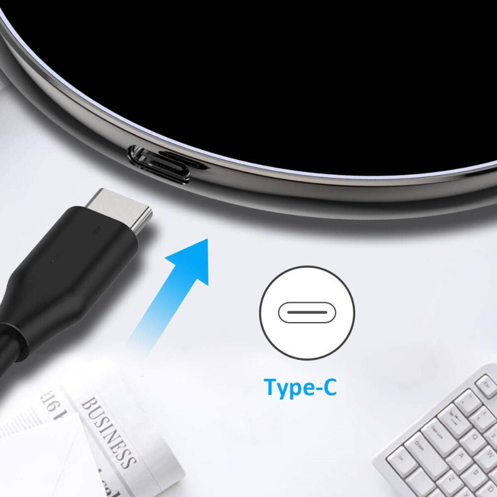 FDGAO Qi Wireless Charger Pad USB-C 15W Fast Charging for Samsung S20 S10 S9 Note 10 20 iPhone 12 Mini 11 Pro Xs Max XR X 8 Plus