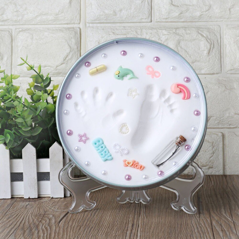 Baby Hand Print Footprint Imprint Kit Baby Handprint Mud And Foot Print Baby Souvenirs Baby Hand And Foot Mold Hundred Days