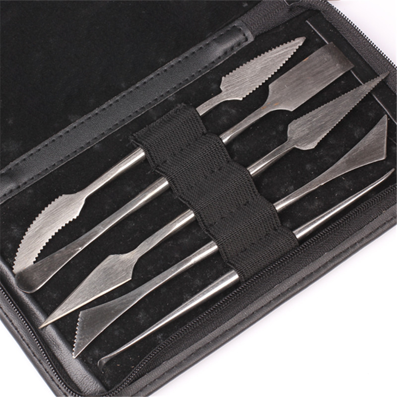 5pcs Stainless steel clay sculpture knife Sculpture tools for modeling ceramic craft double headed Pottery &amp; Ceramics Clay Tool