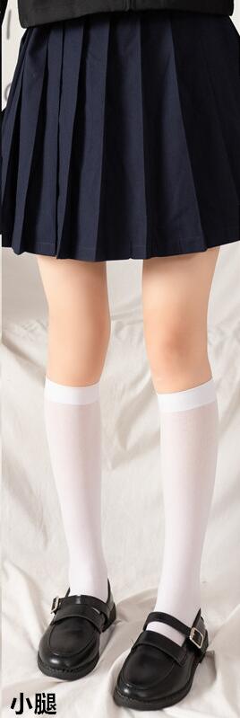 2-10 anni calzini per bambini calzini per bambini spogliati vestiti per la scuola bambini ragazzi bambini calzini per ragazze ginocchio alto lungo morbido cotone: White 2 Thin
