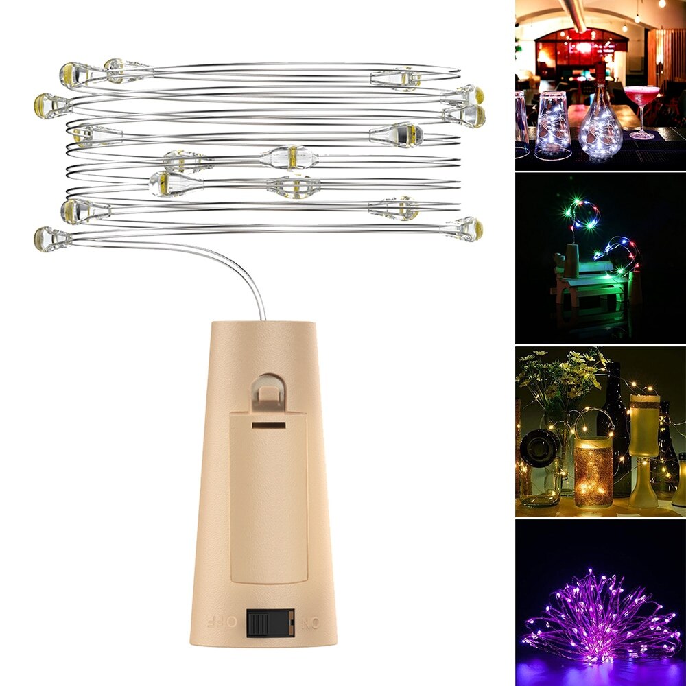 1M/2M/5M/10M/20M Koper Zilver Draad Led String Fairy verlichting Verlichting Voor Kerstboom Garland Wedding Party Decoratie