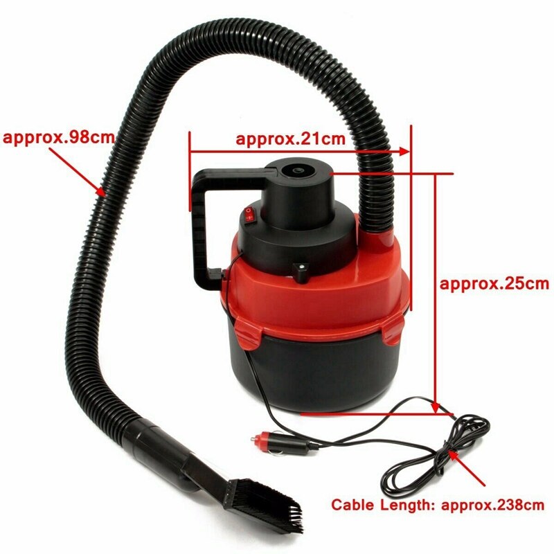 12V Wet Dry Vacuum Cleaner Vacuum High Power Cleaner Inflator Portable Turbo Hand Held for Car Home Boat