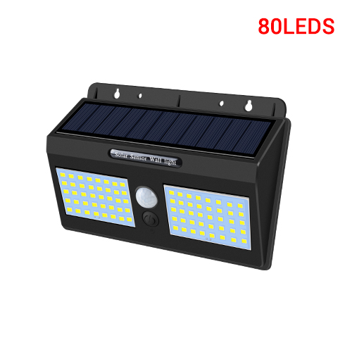 80 LED/100 LED Solar Light Outdoor Solar Lamp PIR Motion Sensor Wall Light Waterproof Solar Sunlight Powered Garden Street light: Type 4 80LEDs / 4 Pieces