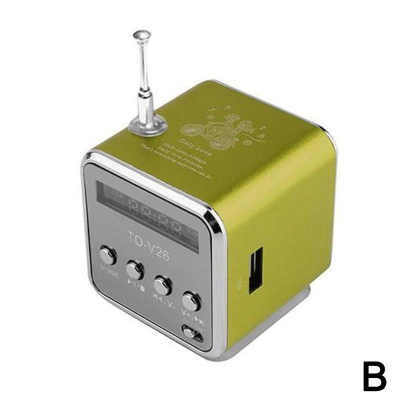 Tragbares mini-td- -v26- digitalradio mit lautsprecher, zweikanal-lautsprecherkarte, stereo-sd/tf-disk, u/micro  n9 x 3: B