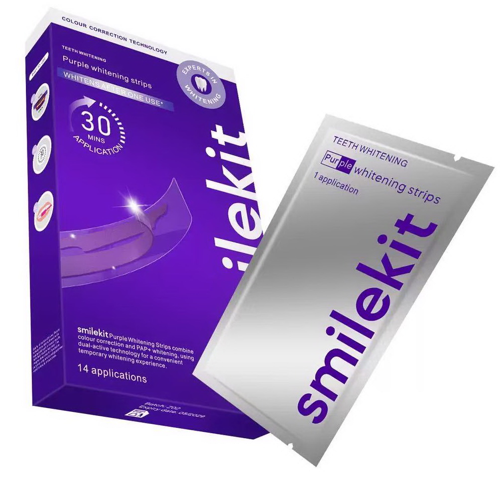 Teeth Whitening Strips Clean Teeth Care Stickers Improving Plaque And Stains Dental Care Strip Smilekit