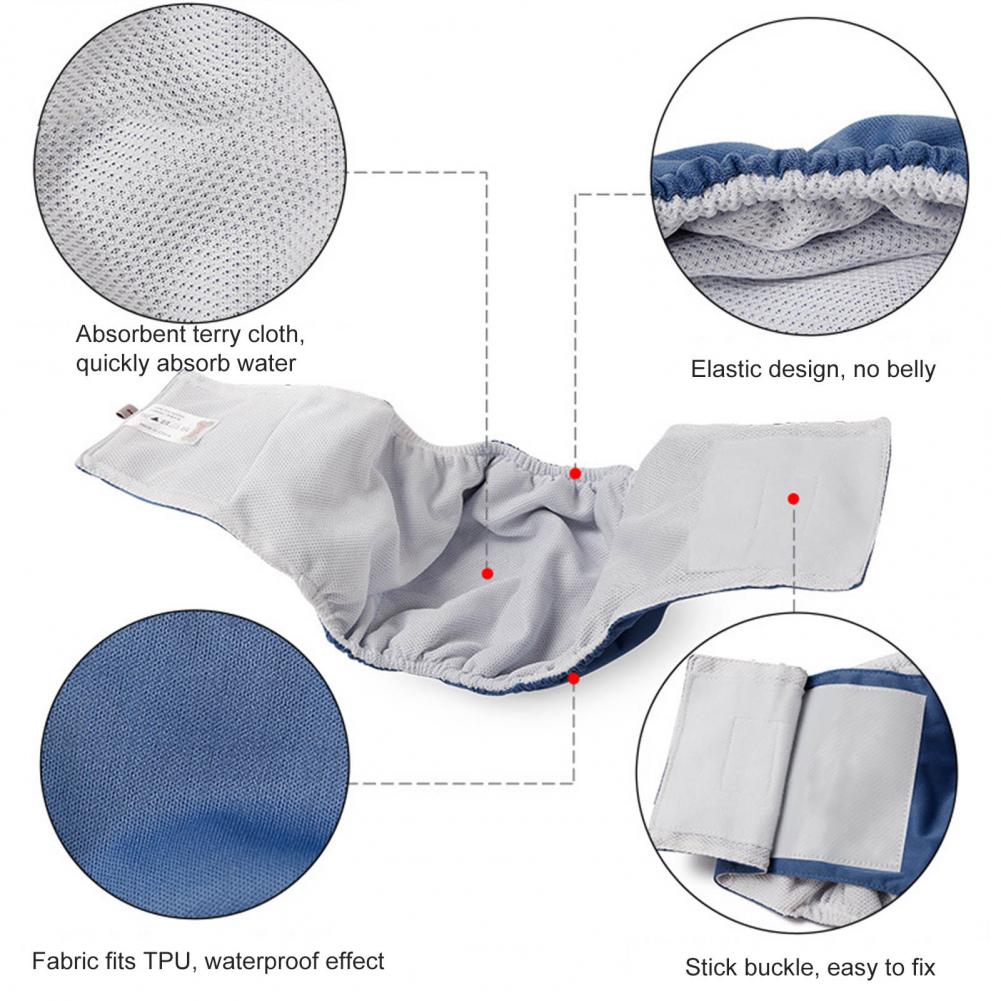 Convenient Puppy Diaper Water Absorbing Anti-harassment Breathable Solid Color Dogs Diapers Wraps