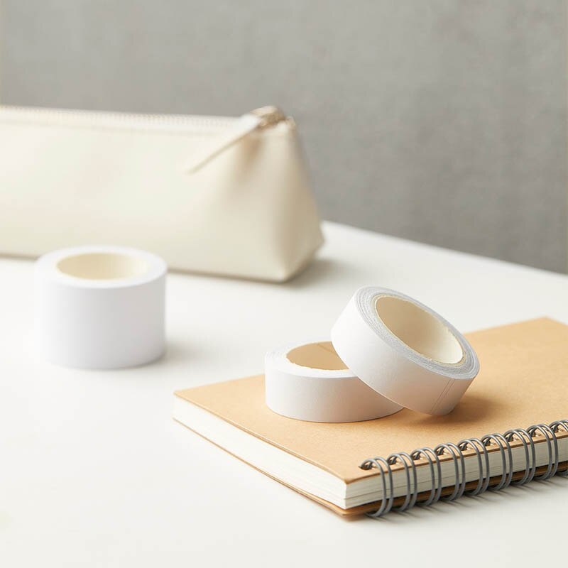 Imoon 1/2 Rolls Zwart Wit Beschrijfbare Washi Tape Voor Muur Diy Decoratie Post Fotolijst Label Maken