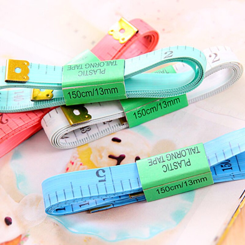 Junejour 1.5M Sewing Ruler Meter Sewing Measuring Tape Body Measuring Ruler Sewing Tailor Tape Measure Soft Random Color