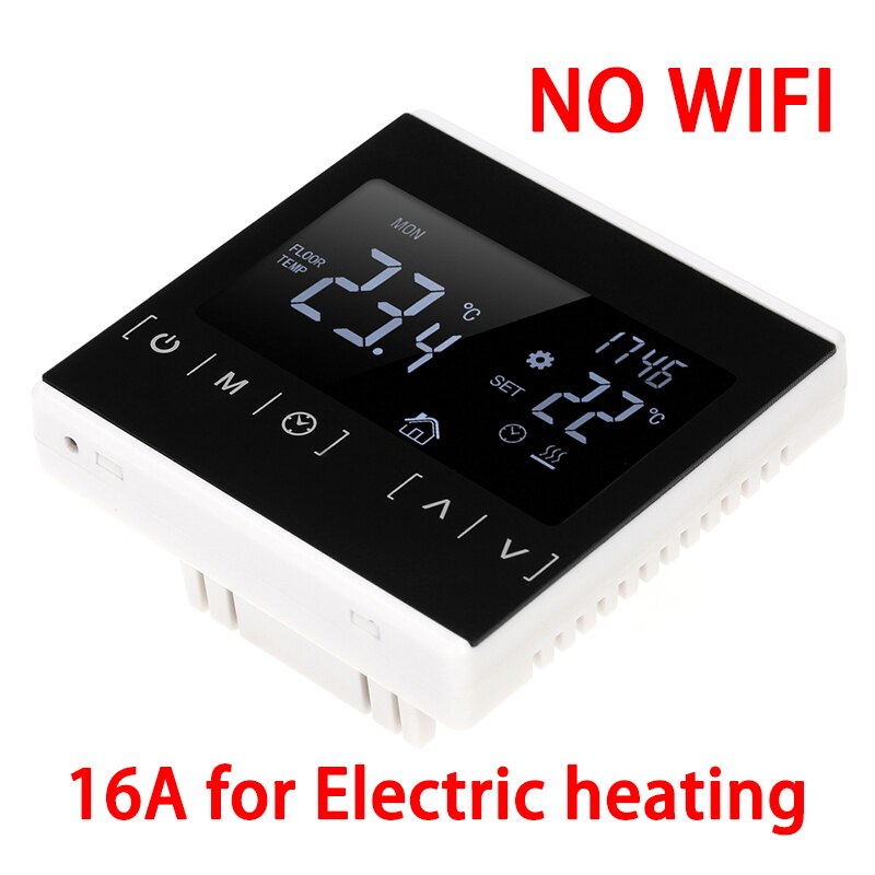 Smart Temperature Control System For Electric Floor Heating Temperature Remote Controller Touch Screen temperature controller: white NO WIFI