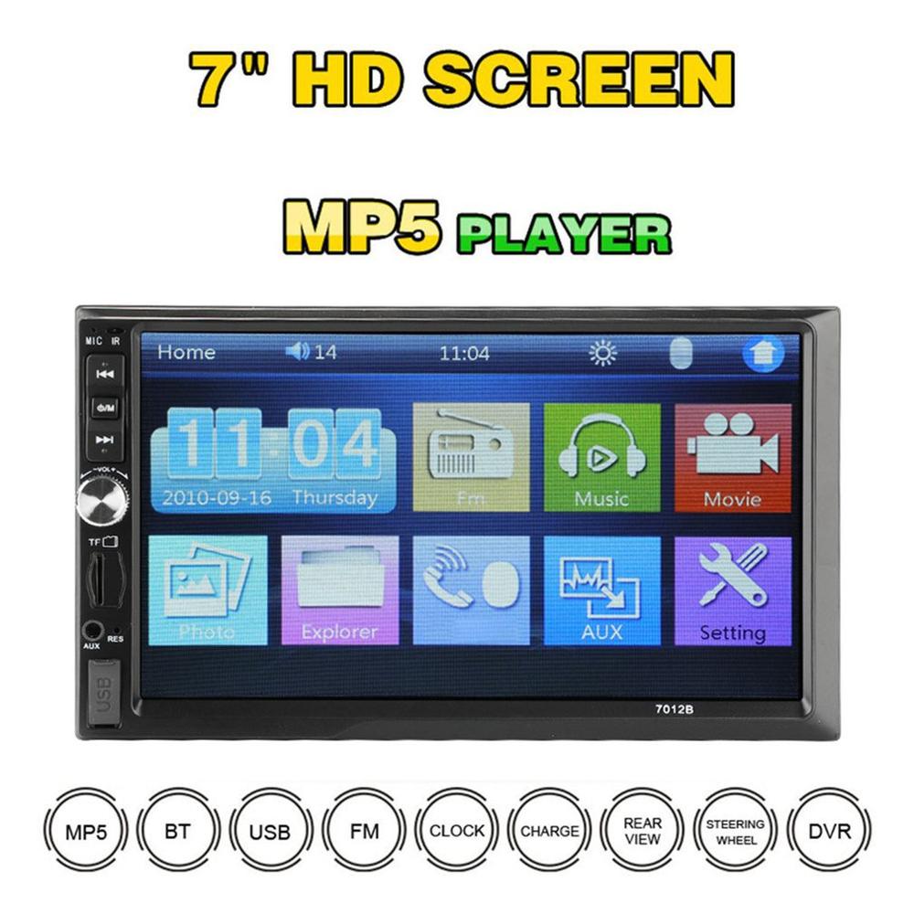 REPRODUCTOR DE MP5 para coche 7012B de 7 pulgadas, doble DIN, con pantalla táctil BT, reproductor de Radio Estéreo Multimedia, reproductor MP5, USB y FM