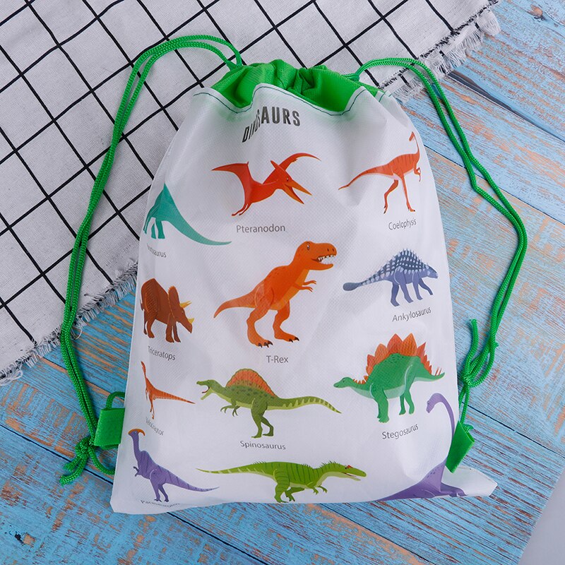 Dinosaur Drawstring Bag For Travel Storage Package Cartoon School Backpacks Children Birthday Party Favors