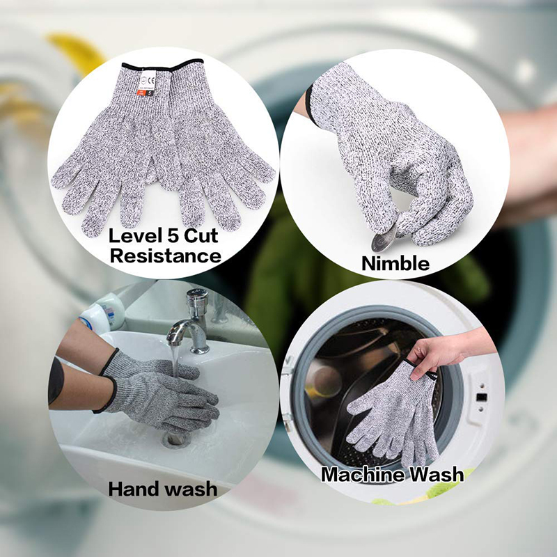 Upgrade Cut Resistant Gloves Safety Kitchen Butcher Cut-Resistant Work Gloves for Meat Cutting Wood Carving Anti-Cut Safe Gloves