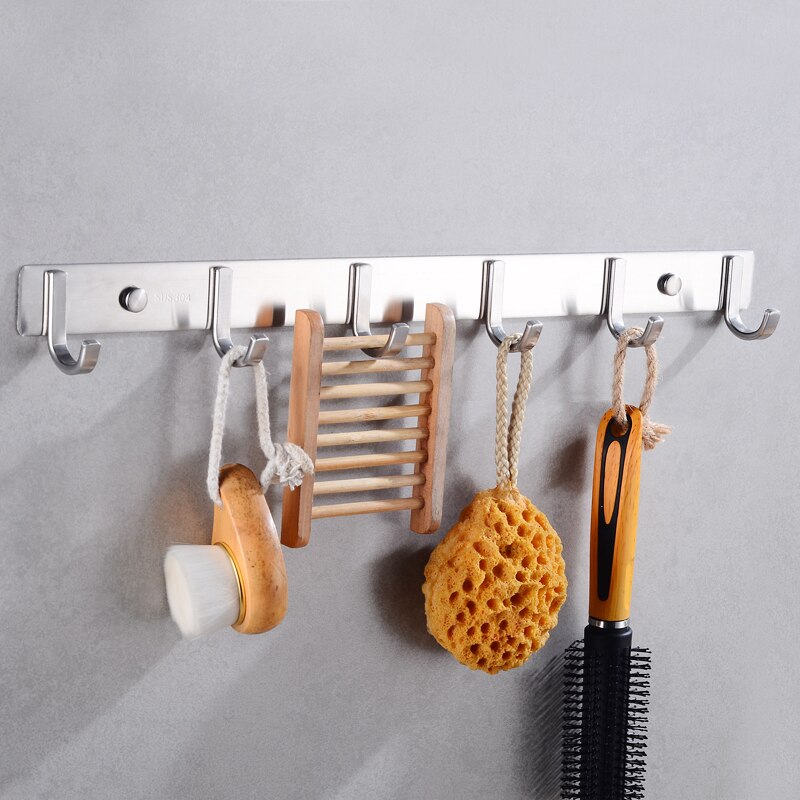 Perchero De Pared 6 Ganchos Dobles De Acero Inoxidable ... | Cuotas Sin