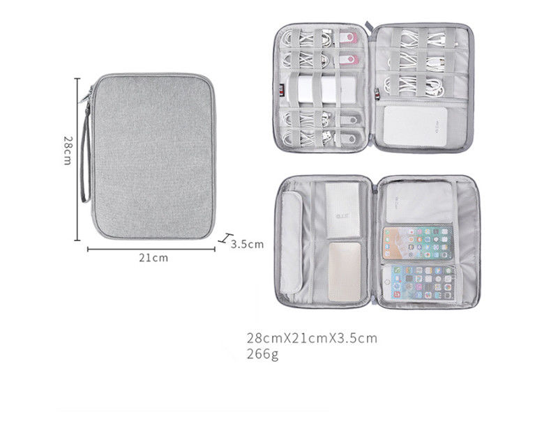 Bolsa de viagem de negócios masculina ipai armazenamento de cabo de dados multifuncional bolsa de embreagem: Double Layer DXL