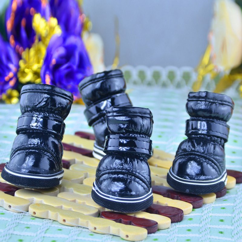 4 pièces/ensembles hiver chien chaussures de pluie imperméables pour petits chiens polaire chiot chaussures pour animaux de compagnie chien bottes de neige Chihuahua Yorkie Teddy Sho