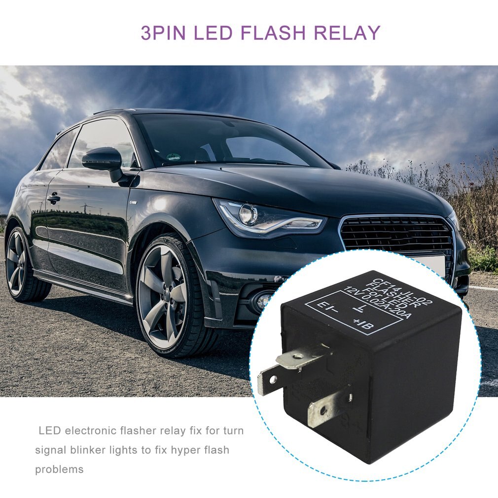 Adjustable 3 Pin LED Electronic Flasher Relay 3 Pin LED Automotive Electronic Flash Relay Car Relay CF14