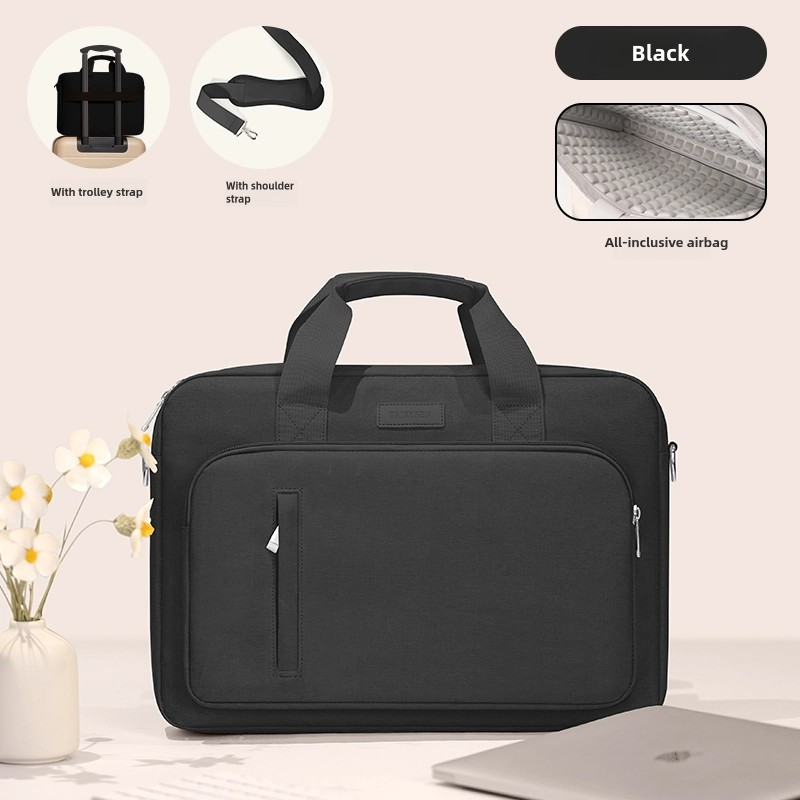Laptoptasche 13,3 14 15,6 17,3 Zoll wasserdichte Notebooktasche für MacBook Luft Profi 13 15 Computer Schulterhandtasche Aktentasche Tasche: 17-Zoll / Rose verrotten