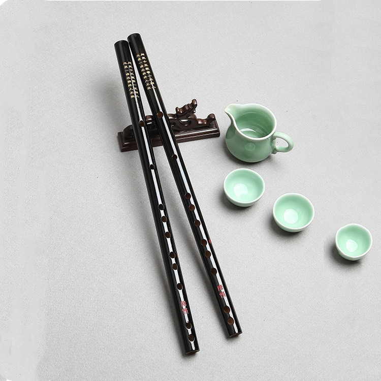 Flauta de madera de bambú tradicional china, clarinete de línea de flauta Vertical, 1 unidad