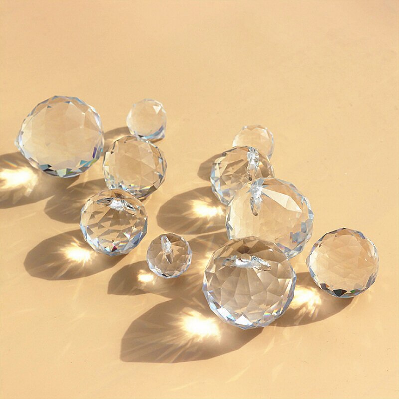 15Mm-100Mm Glas Crystal Ball Voor Kroonluchters Facet Opknoping Bal Kristallen Druppels Voor Kroonluchter Onderdelen Voor Home decoratie