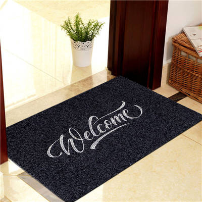 Alfombra de bienvenida para puerta delantera, Felpudo de entrada de pasillo, zapatos, alfombra limpia, alfombrillas antideslizantes impermeables, decoración del hogar, 40x60cm: Blanco