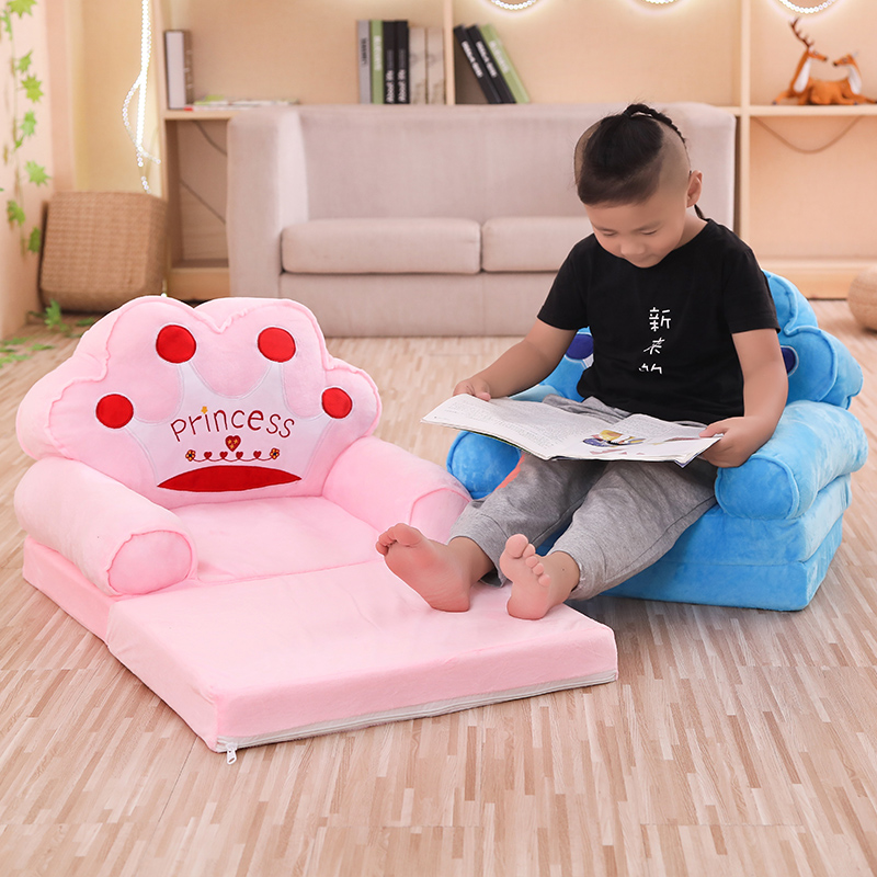 Børns lille sofa tegneserie sæde pige dreng prinsesse baby sofa stol skammel doven tatami enkelt pude barn