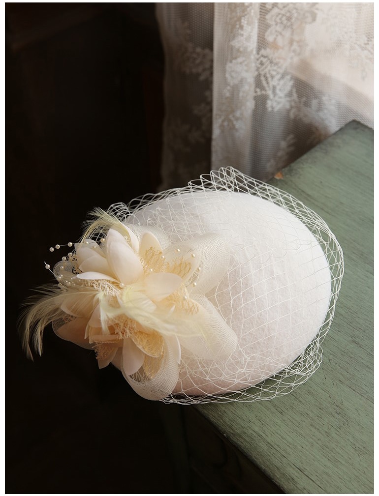 mujer boda sombrero flor negro para de novia velo pelo con peine perla con cuentas para novia sombreros y fascinadores