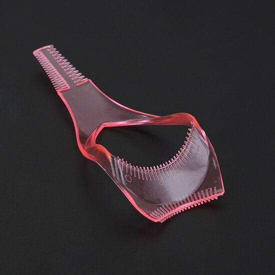 3 In 1 Draagbare Roze Wimper Kaart Wimpers Curling Up Mascara Plastic Applicator Gids Kaarten Wimper Kam Makeup Tools