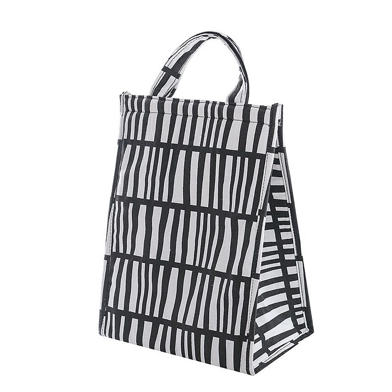 Voedsel Koeltas Waterdichte Draagbare Thermische Oxford Lunch Tas Voor Vrouwen Mannen Kids Grote Gestreepte Geïsoleerde Lunchbox Tas tote: D