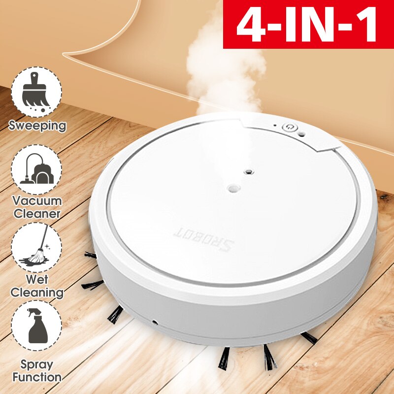 multifunctional 4 in 1 Smart Robot Spray Sweeping Robot Disinfection Humidification Rechargeable Dry Wet Vacuum Cleaner