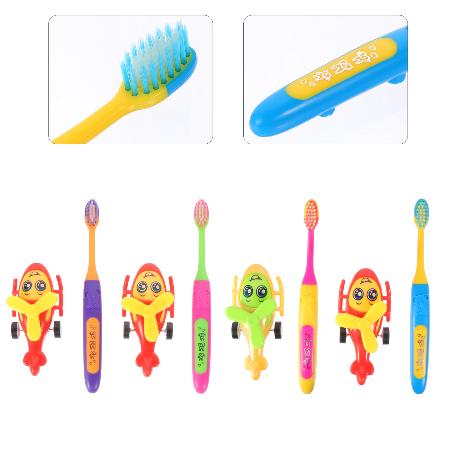 4 Sets of Cartoon Teeth Brush Household Toothbrush Teeth Cleaning Tool with: Default Title