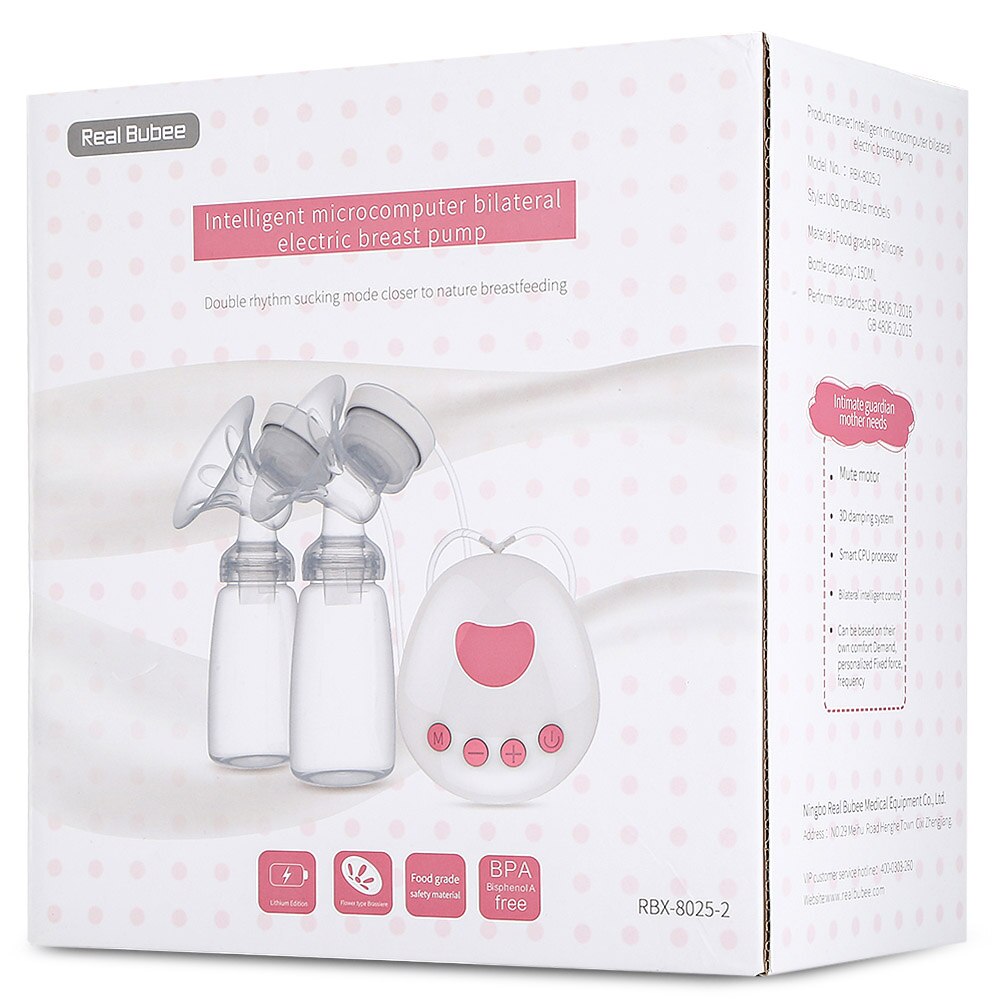 RealBubee RBX 8025 2 Double Electric Breast Pumps Infant
