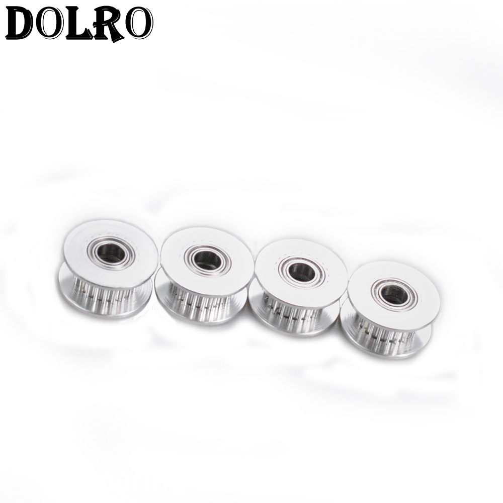 1pc GT2 puleggia dentata folle 16/20 foro ruota dentata 3/4/5mm denti in alluminio larghezza denti 6/10mm stampanti 3D parti per parte Reprap
