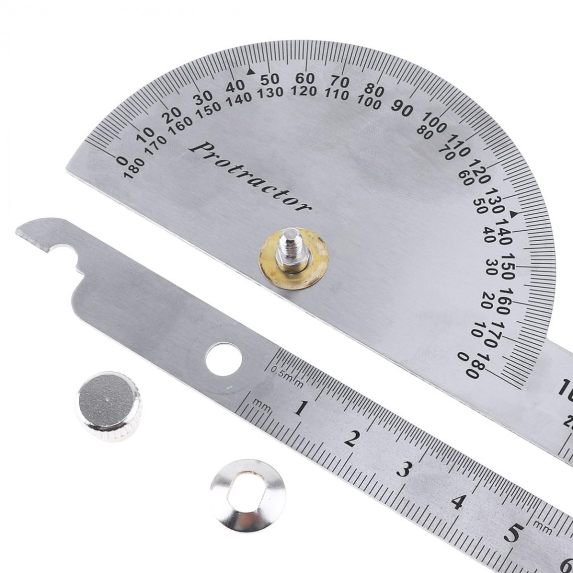 Stainless Steel protractor Angle Ruler 180 Degree Adjustable Woodworking Measurement Protractor Ruler Caliper