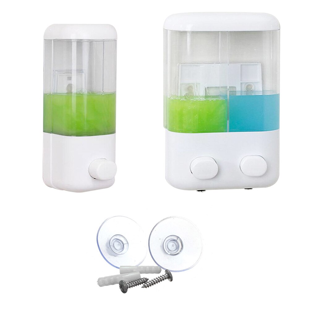 White 500ml/1000ml Liquid Soap Dispenser Single/Double Head Wall Mounted Soap Dispenser Bathroom Kitchen Foam Dispensers