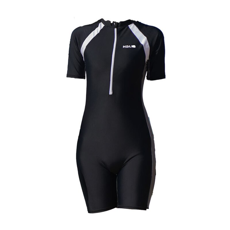 Rits Korte Mouw Rash Guard Vrouwen Surfen Badpak School Badmode Een Stuk Traje Surf Mujer Beachwear Snorkelen Pak