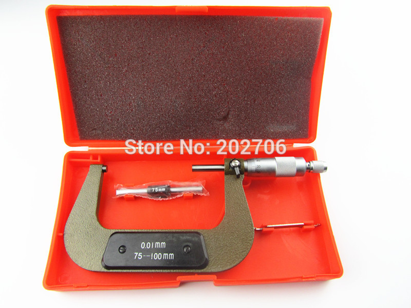 Outside micrometer 75-100mm micrometer 0.01mm color ship by random