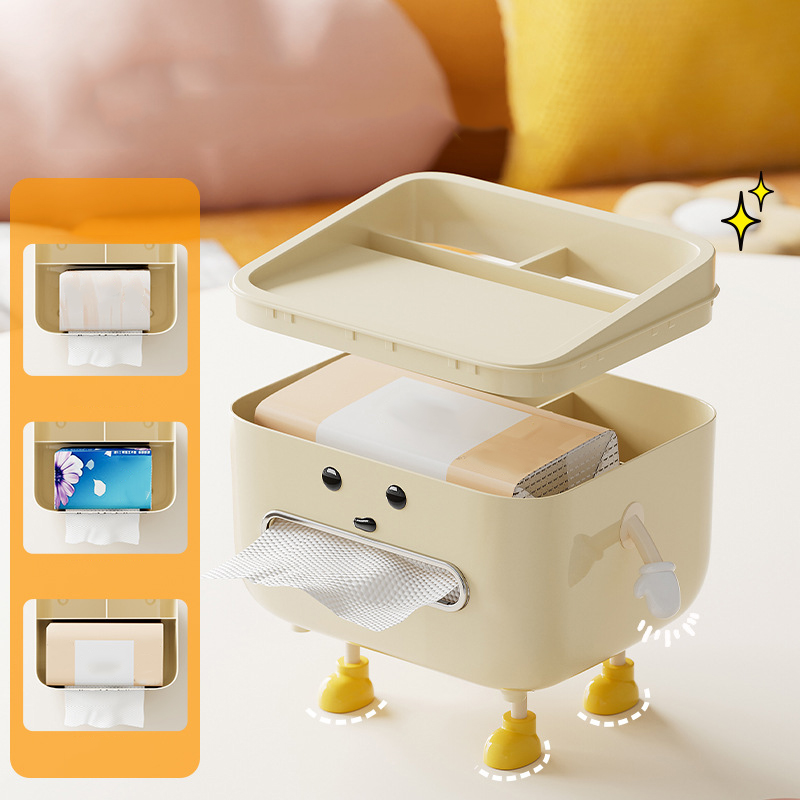 Desktop Storage Box Living Room Remote Control Debris Sorting Box Women's Makeup Brush Lipstick Interval Storage Box