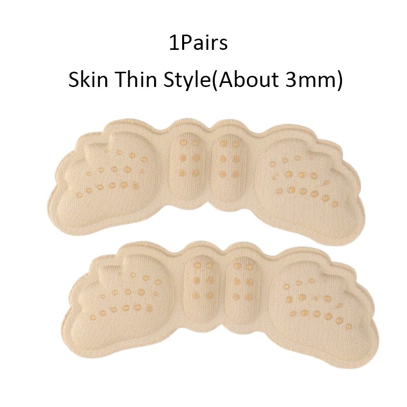 1 Paar Hoge Hak Inlegzolen Vlinder Aanpassen Grootte Hak Liner Grips Protector Sticker Hak Pad Voetverzorging Anti Hoogte Blijven hak Pads: Skin Thin