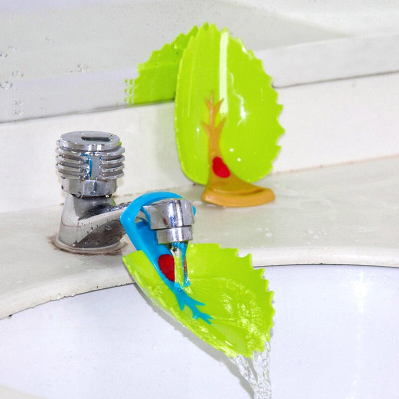 Leaves Shape Faucet Extender Water Faucet Extension Toddler Kids Hand Washing Water-saving Children Bathroom Sink Accessory