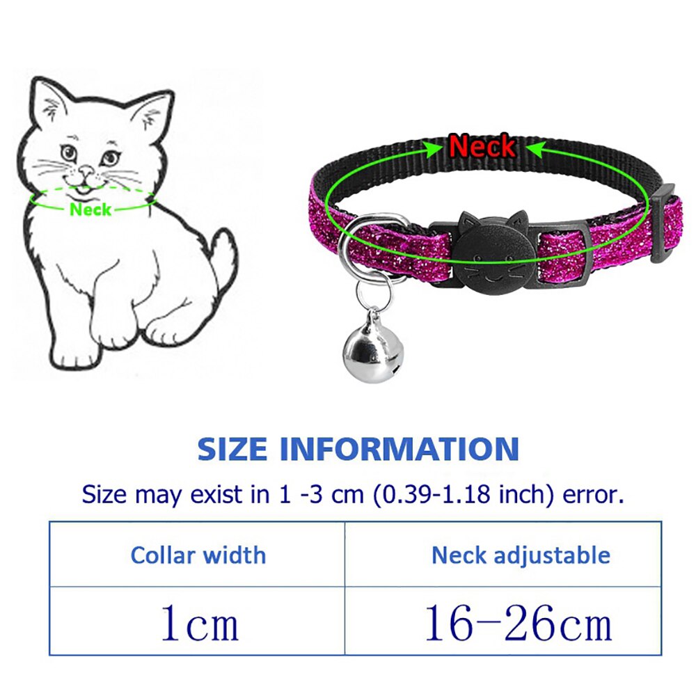 Breakaway Cat Collar with Bell Flea Cat Collar for Cats Cute Cat Collar Pet Product Cat Collar Charm Quick Release Cat Collar