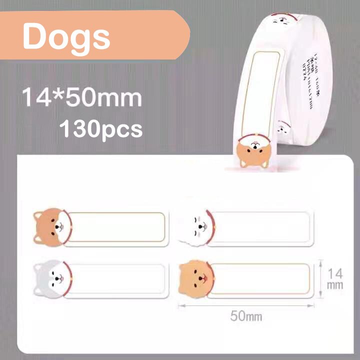 【Buy 3get 1 free】NiiMBOT D11 printer price paper color label sticker supermarket commodity price label marking paper price paper: Dogs