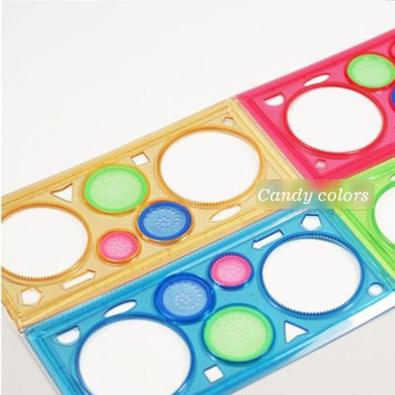 Regla mágica de dibujo espirógrafo para niños, juguetes educativos multifunción, variedad de para niños, 4 colores disponibles, de Navidad