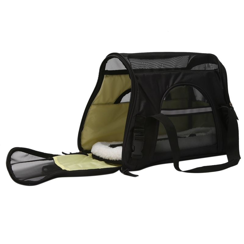 Airline Approved Pet Carrier,Waterproof Pet Travel Carrier With Fleece Bedding Soft Sided Portable Tote For Cats And Small Dogs: Default Title