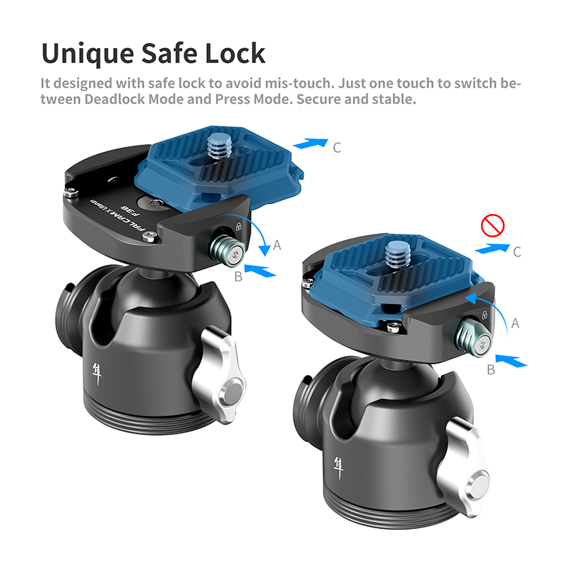 Ulanzi FALCAM F38 Quick Release Camera Ball Head For Tripods Video Stand Panoramic Ballheads for DSLR Camera Tripod Accessories