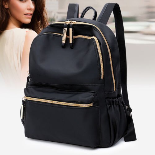 Lokalen lager Frauen Mädchen Anti theft Wasserdichte Mini Oxford Rucksack Rucksack Schule Tasche Reise Bagpack Doppel Schulter Taschen Schwarz