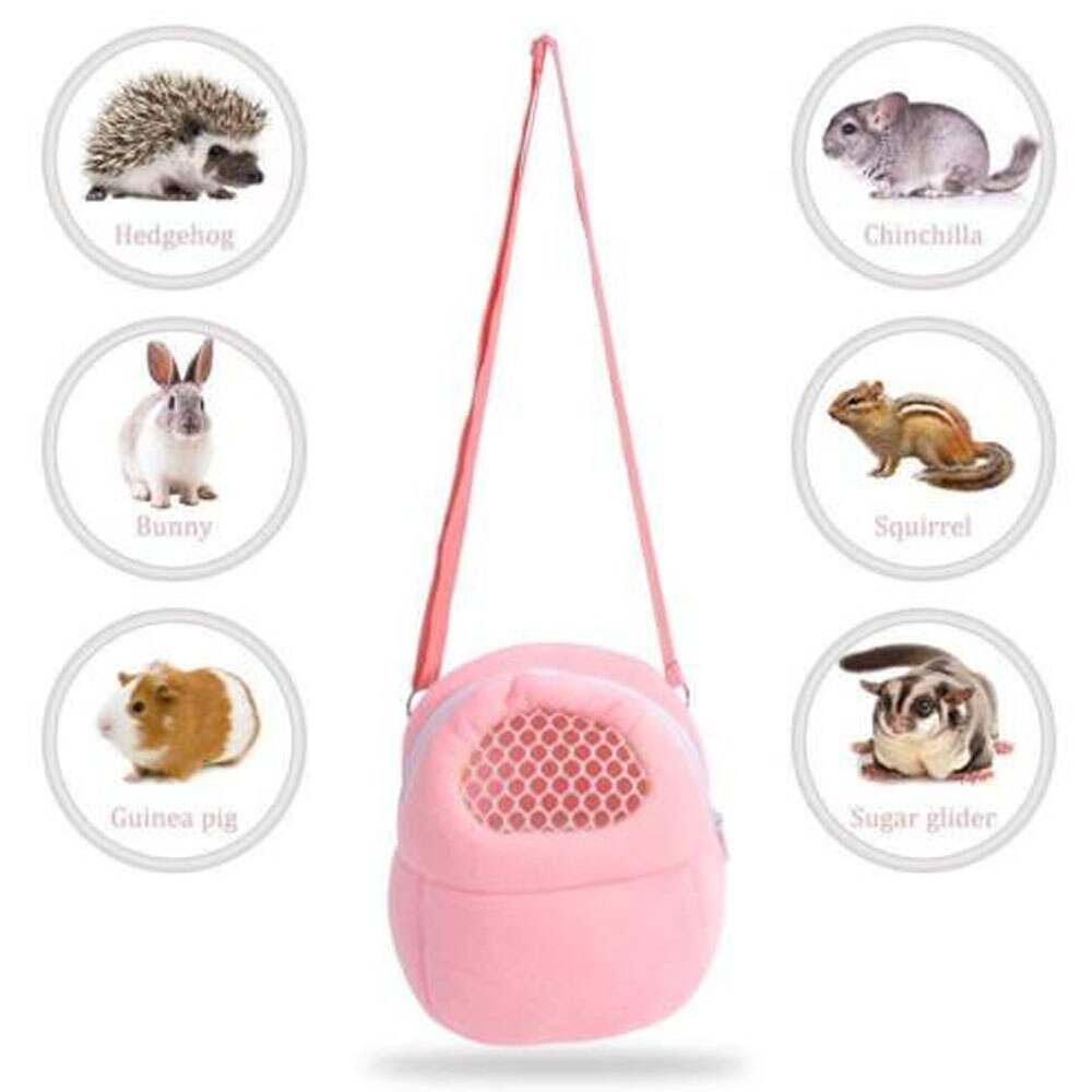 Portabebés pequeño para mascotas, jaula para conejos, hámster, Chinchilla, cobaya, bolsa de transporte, bolsas para mantener calientes las jaulas