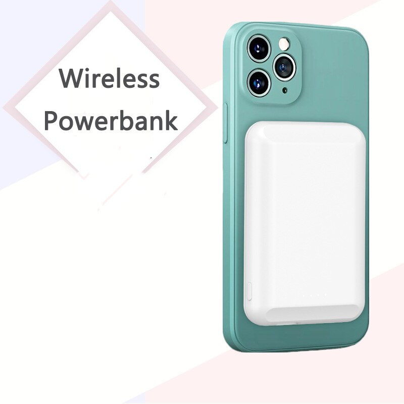 Caricabatterie Wireless Qi magnetico da 5000mAh Power Bank per Huawei iPhone 12 pro X Samsung S20 Poverbank batteria esterna Mini Powerbank